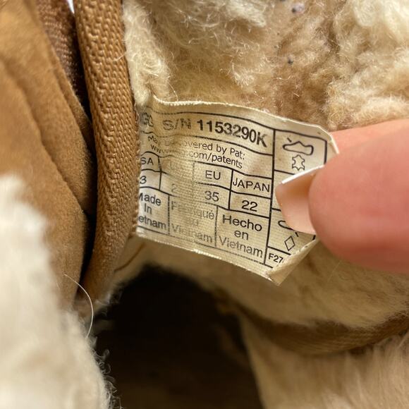 UGG Kid's Neumel Platform Suede Zip Boot Brown Suede Size 3 - Picture 10 of 10